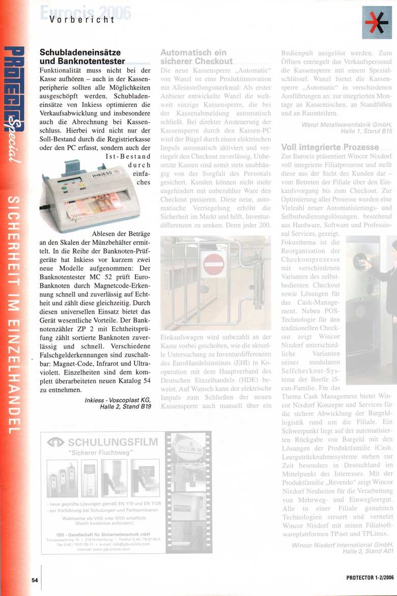 Sicherheit im Einzelhandel - Protector Ausgabe 2006-2