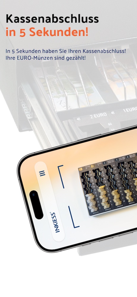Schneller Kassenabschluss in fünf Sekunden mit App.