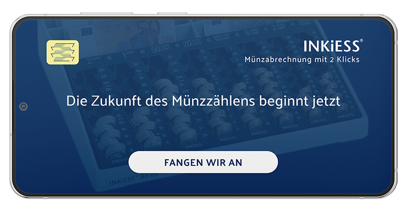 Münzabrechnung mit 2 Klicks, Zukunft beginnt jetzt.