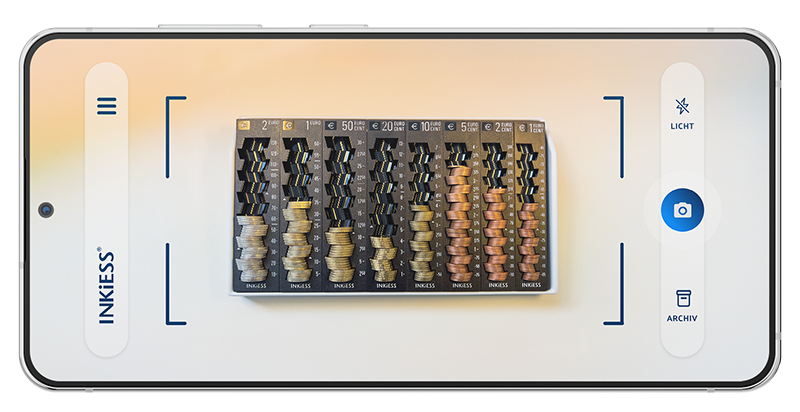 Smartphone-App zur Münzsortierung und -verwaltung